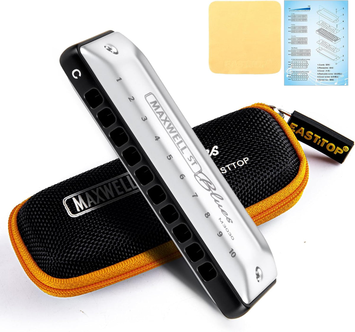 East Top Harmonica Advanced Overblow And Bending Harmonica 10 Holes east-top-harmonica-advanced-overblow-and-bending-harmonica-10-holes