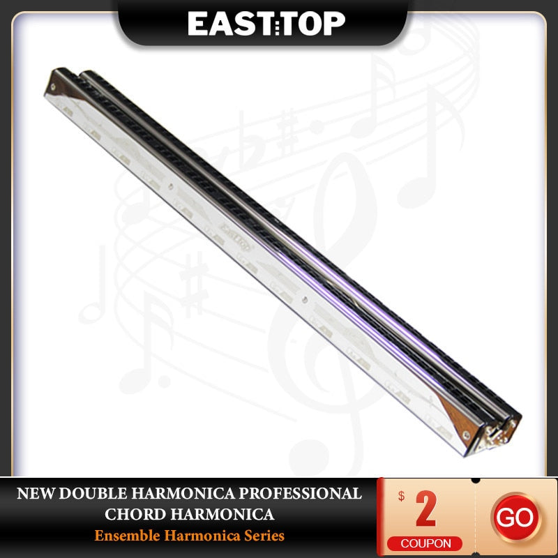 EASTTOP PE10 Harmonica 48 Long Chord Adult Band Group Professional Performance Playing Instruments（PE10） - Easttop harmonica