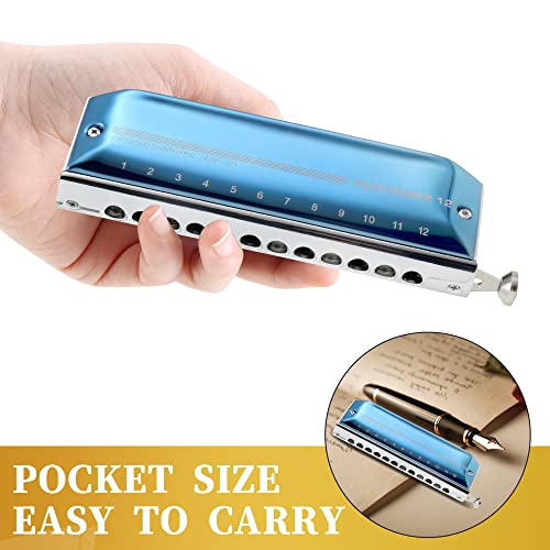 East top Upgrade Chromatic Harmonica 12 Hole 48 Tone Key of C, Chromat