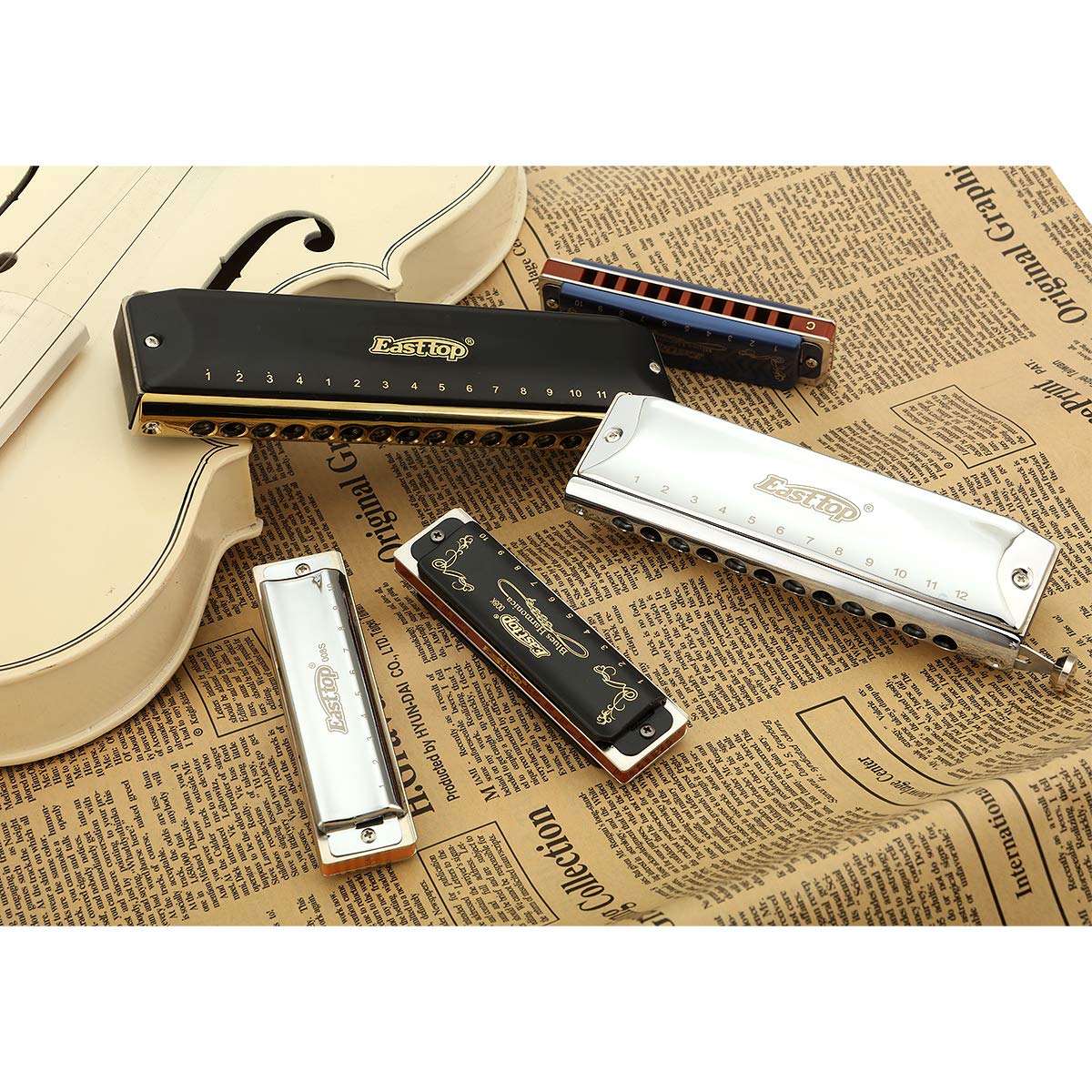 East top Harmonica, Advanced Diatonic Harmonica,Major 12 Keys Availabl ...