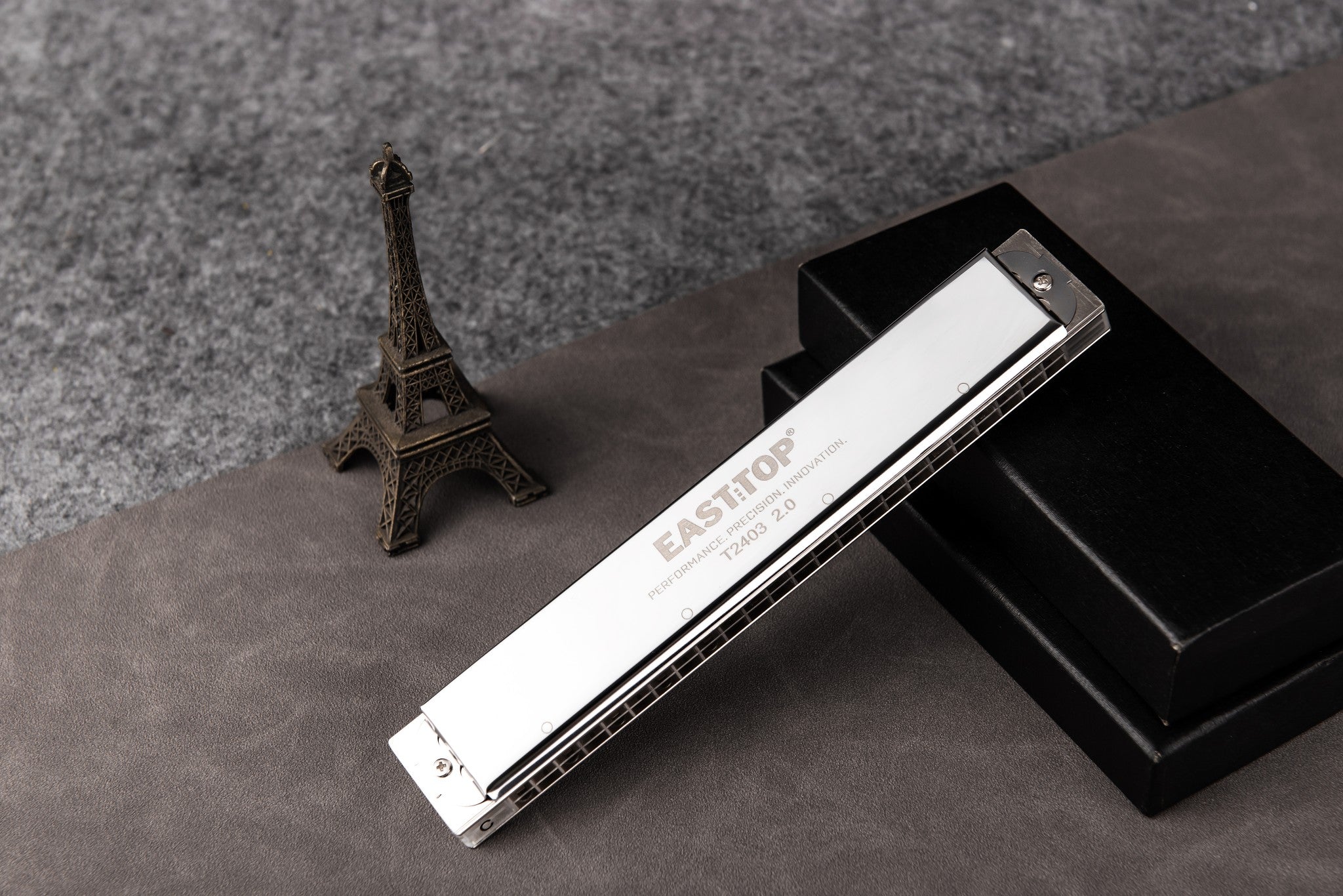 East top 24 Holes Professional Tremolo Harmonica,Key of C,Musical Instrument for Adults (T2403 2.0)