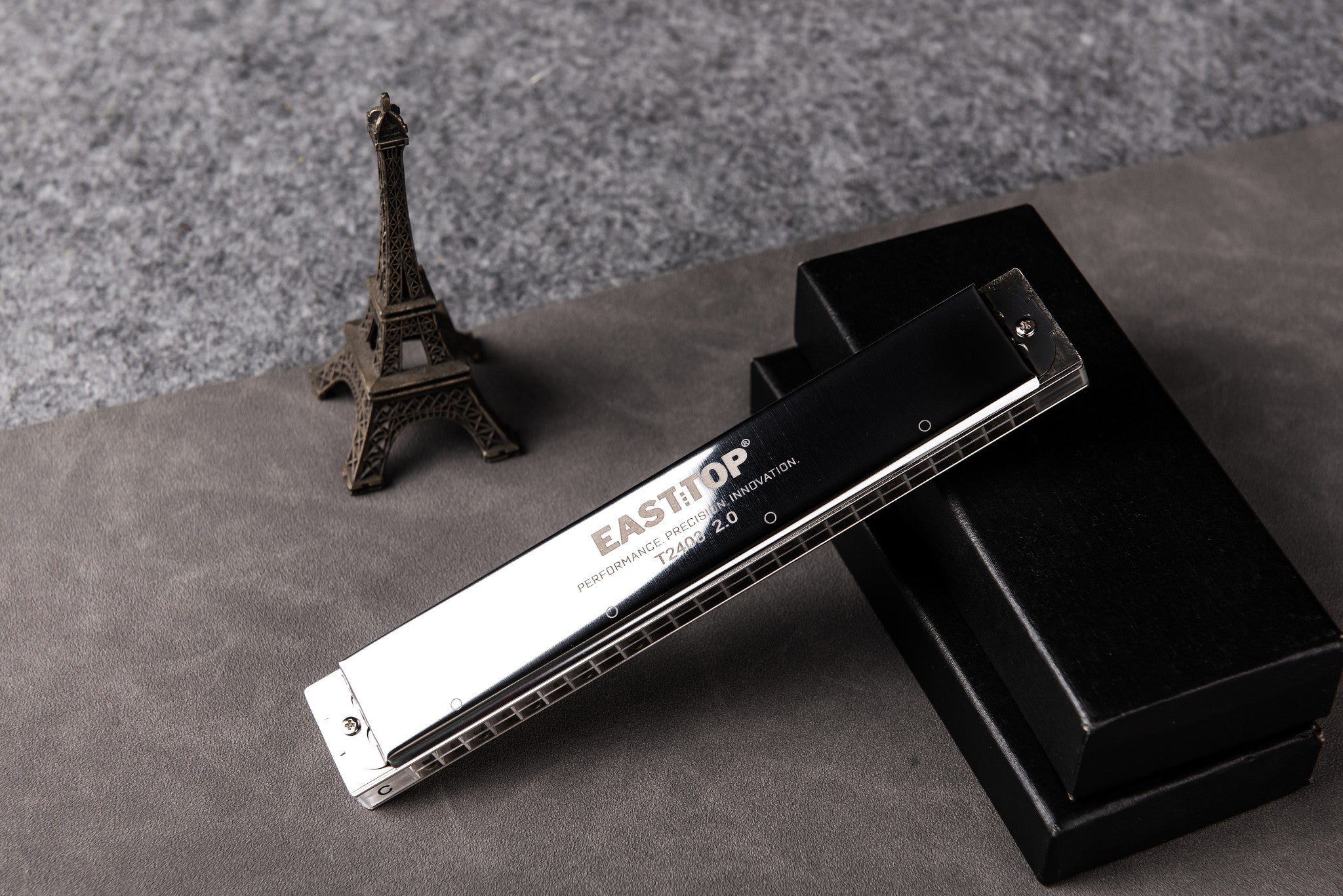 East top 24 Holes Professional Tremolo Harmonica,Key of C,Musical Instrument for Adults (T2403 2.0)