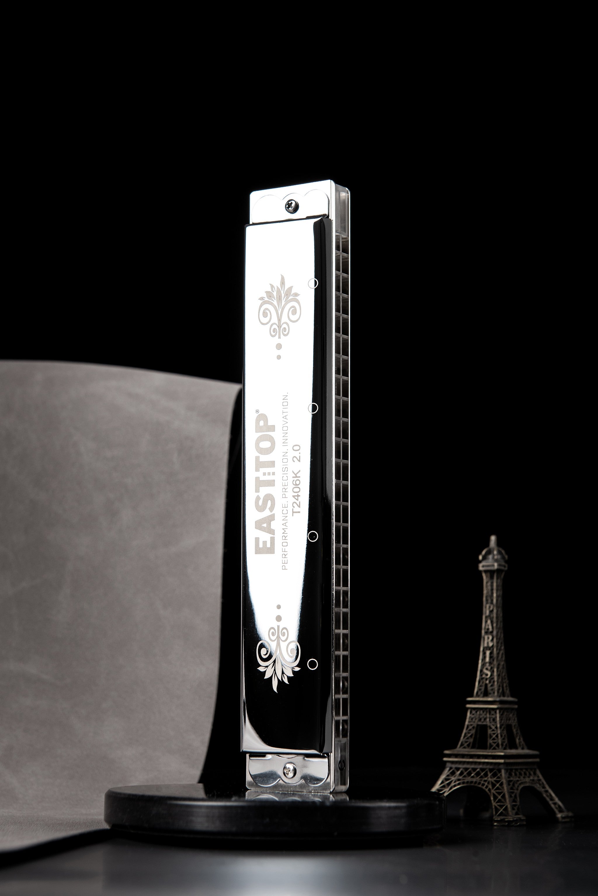 East top 24 Holes Tremolo Harmonica,Key of C, Tremolo Mouth Organ Harmonica for Adults, Professionals and Students (T2406K 2.0)