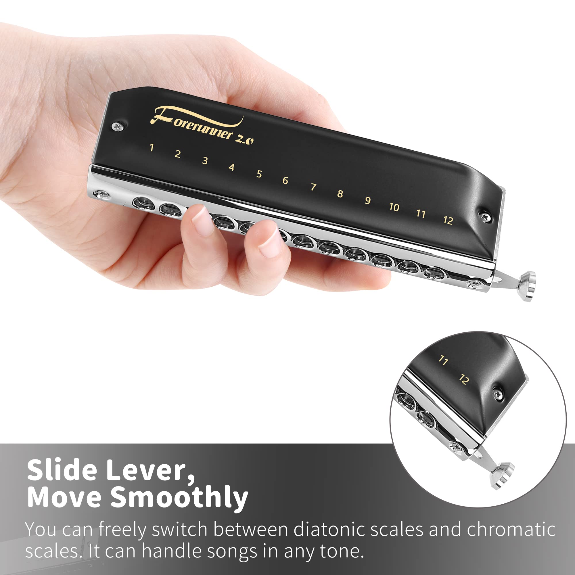 EAST TOP Updated FORERUNNER 2.0 without valves Chromatic Harmonica