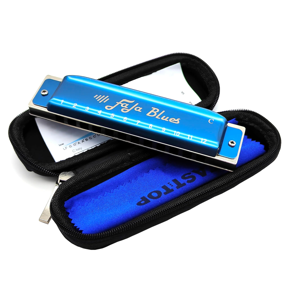 FALA Blues harmonica 12 hole Professional Diatonic Harmonica Aluminum ...