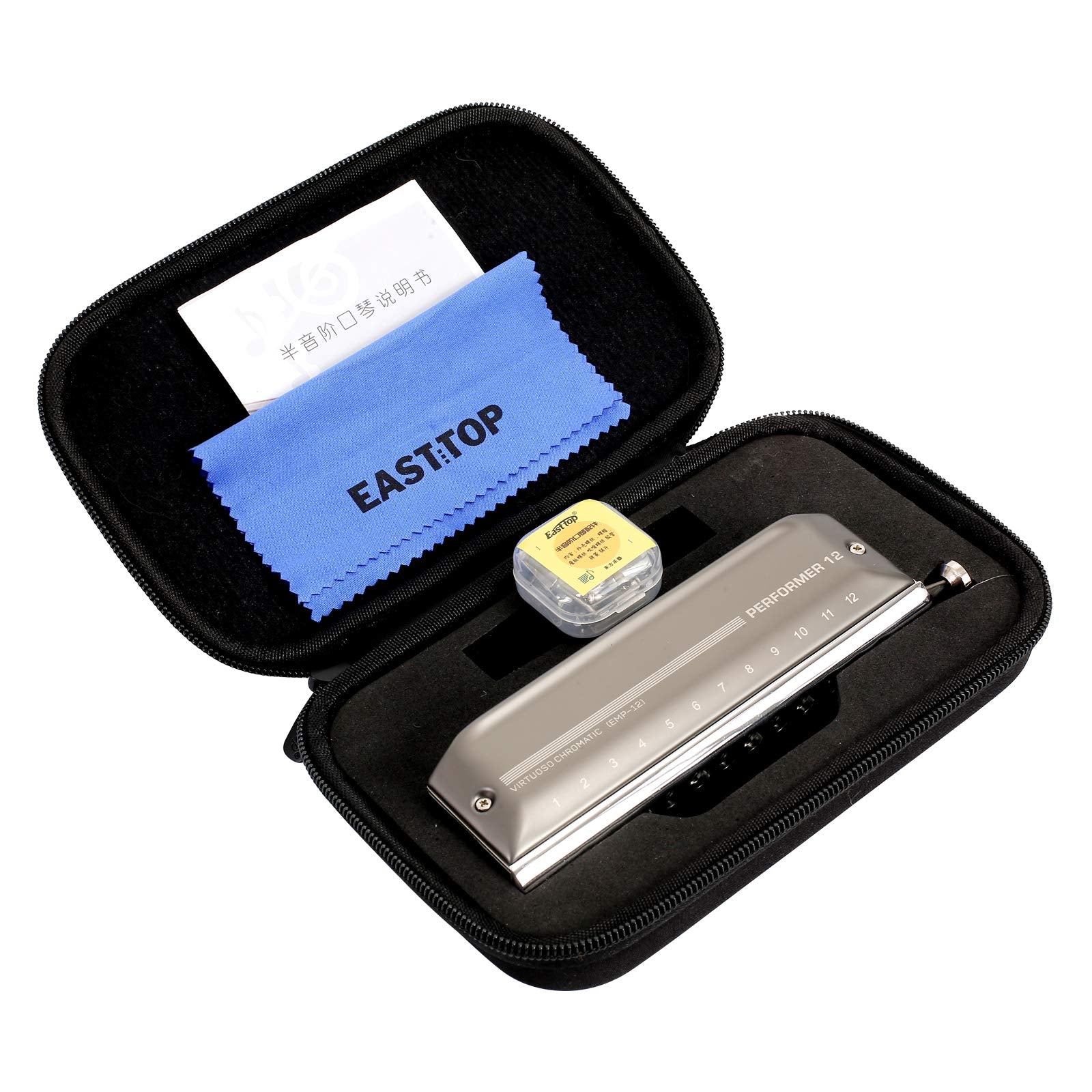 East top Harmonica chromatique en do - 12 trous - 48 tons - Pour adultes, professionnels et étudiants (48K East top Harmonica chromatique en do - 12 trous - 48 tons - Pour adultes, professionnels et étudiants (48K