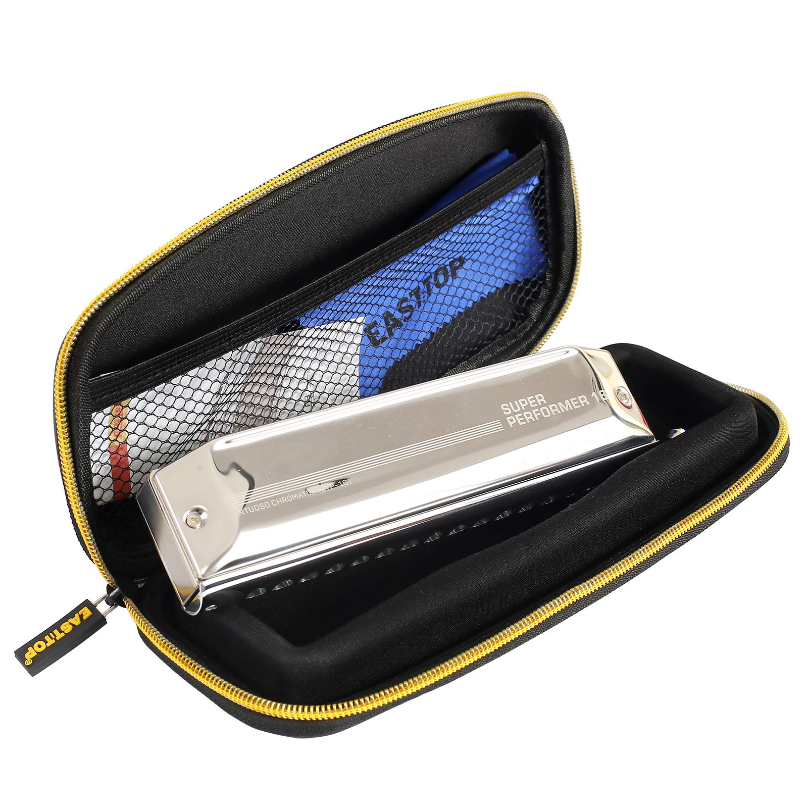 East top Upgrade Chromatic Harmonica 16 Hole 64 Tone Key of C, Professional Chromatic Mouth Organ Harmonica For Adults, Students and band players (ETP-16) - Easttop harmonica