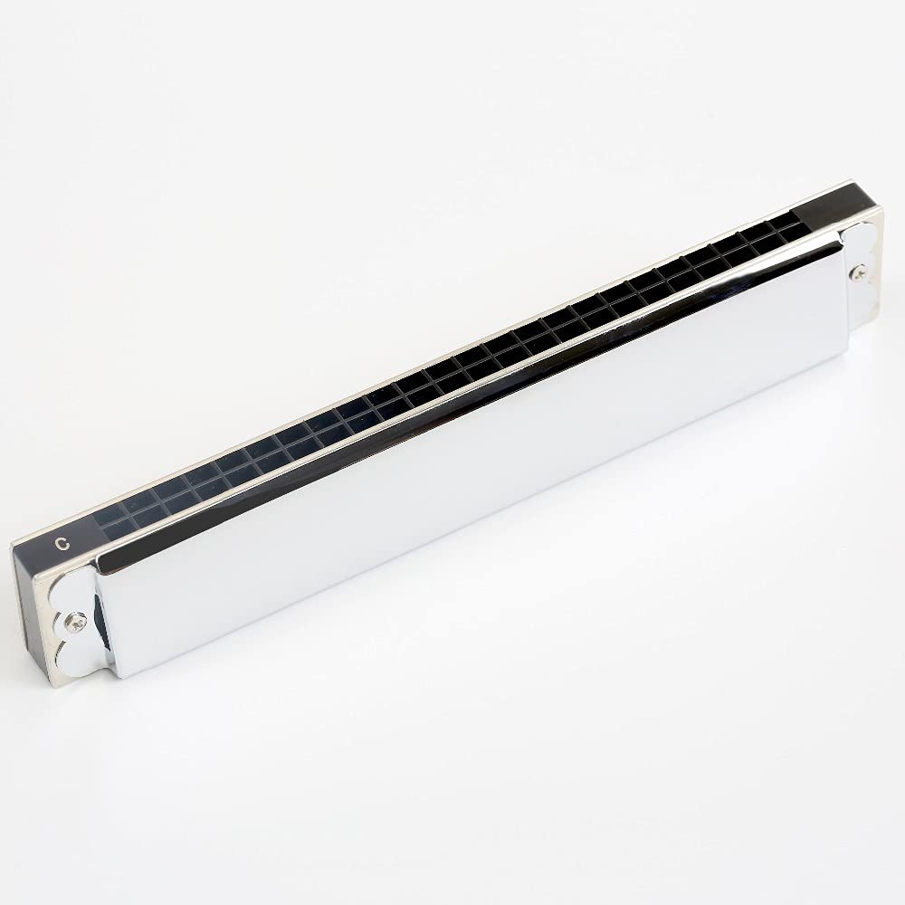 Easttop 24-Hole Standard Chord Harmonica , available in 12 major keys, as well as minor and natural minor keys,Chrome-Plated Copper Plate, Professional Reed Mouth Organ, Suitable for Children & Adult Beginners(T2406)