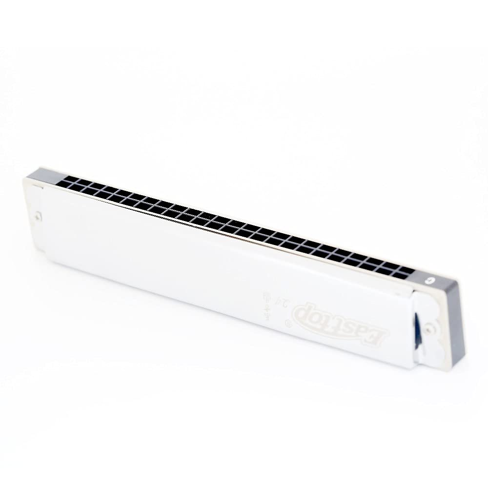 Easttop 24-Hole Standard Chord Harmonica , available in 12 major keys, as well as minor and natural minor keys,Chrome-Plated Copper Plate, Professional Reed Mouth Organ, Suitable for Children & Adult Beginners(T2406)