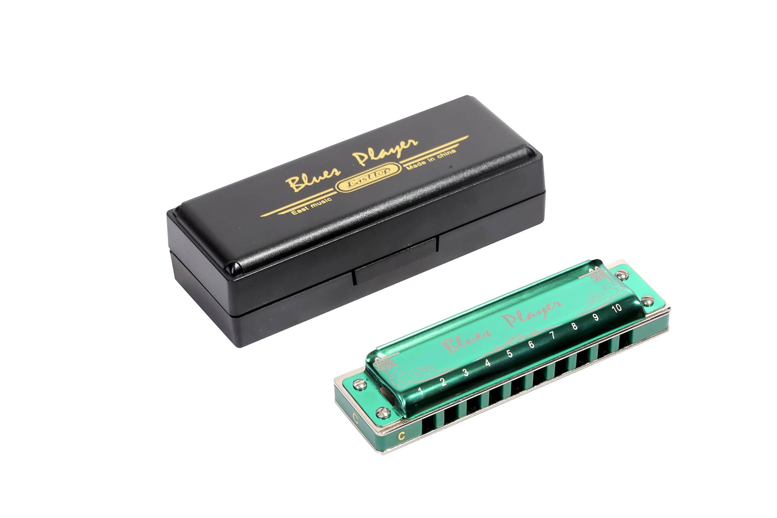 East top Diatonische mondharmonica-sleutel van Eb, Blues Harp Mondorgel 10 Gaten 008K met zilveren deksel, blauwe mondharmonica's voor volwassenen, professionals, beginners en studenten East top Diatonische mondharmonica-sleutel van Eb, Blues Harp Mondorgel 10 Gaten 008K met zilveren deksel, blauwe mondharmonica's voor volwassenen, professionals, beginners en studenten
