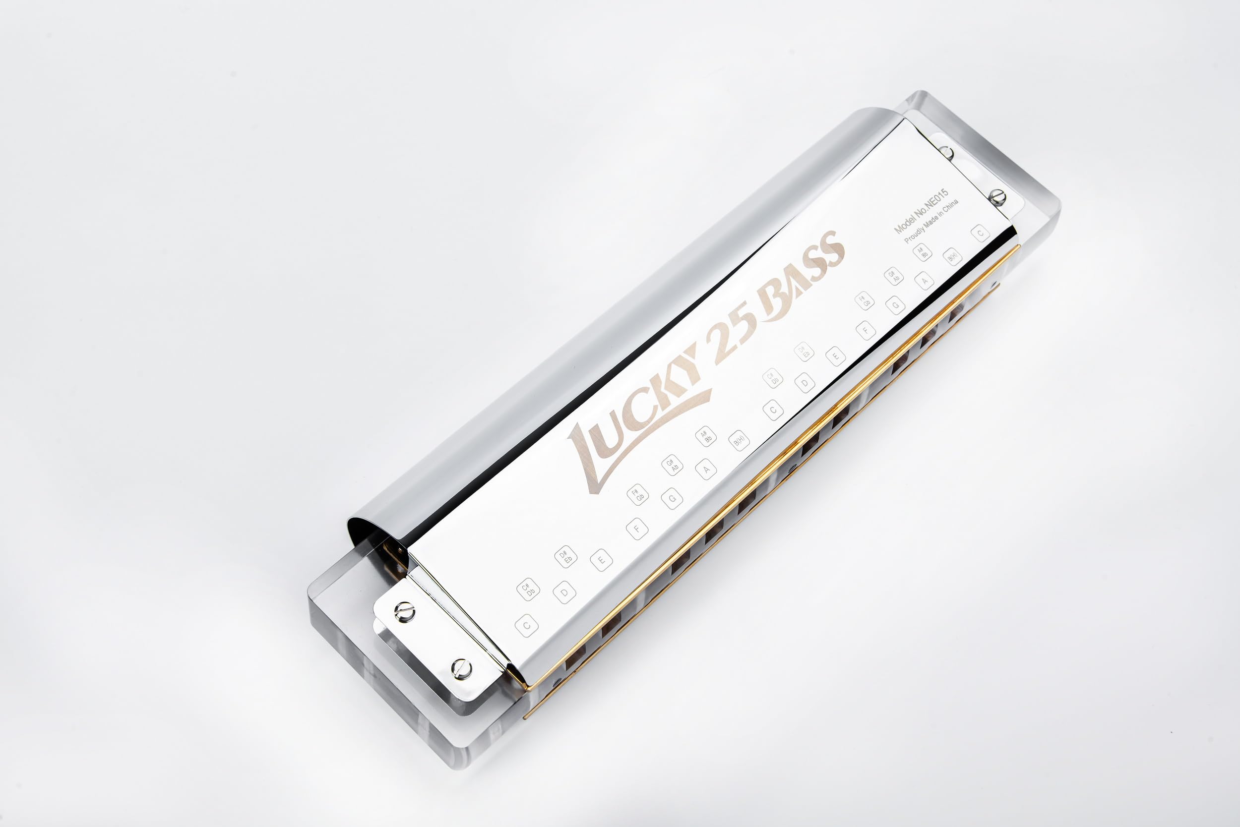 EAST TOP Upgrade Bass Harmonica Lucky 25 BASS Mouth Organ For Adults, Professional Band Players and Students(NE015)