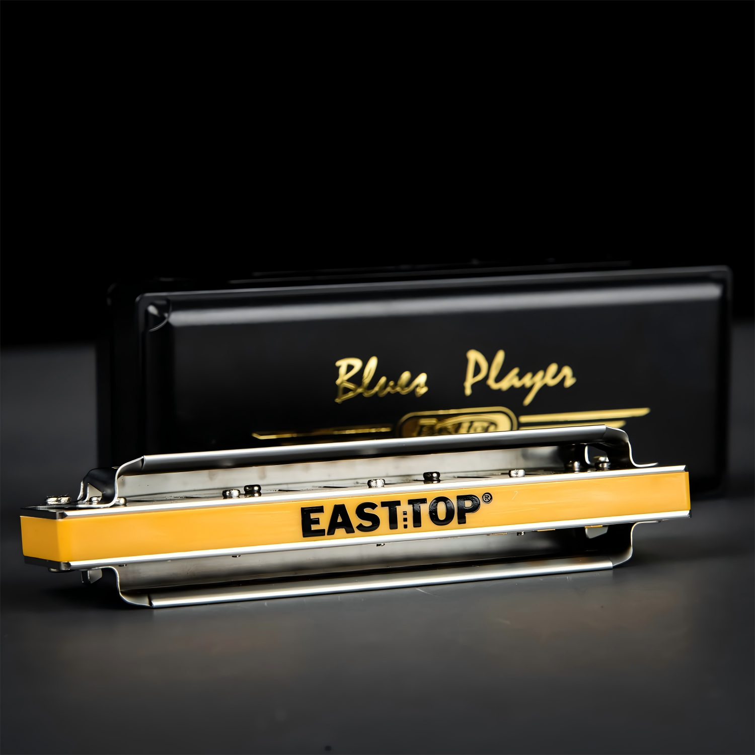 East top Upgrade Diatonic Blues Harmonica,10 Hole Diatonic Blues Harp,Major 12 keys available,Blues Player 2.0 Mouth Organ Harmonica, Deluxe Harmonicas For All Levels, Professionals and Students(PR020 2.0 Silver)