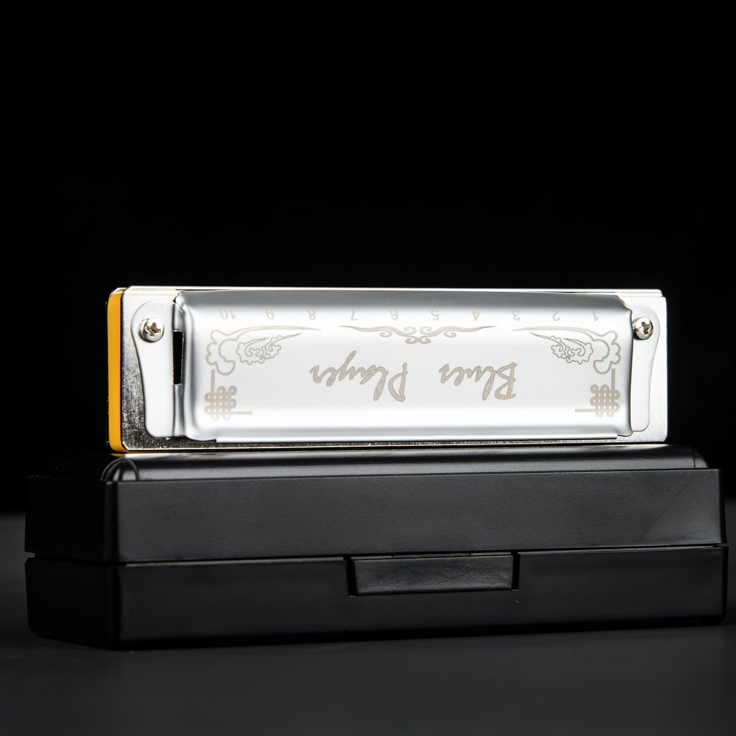 East top Upgrade Diatonic Blues Harmonica,10 Hole Diatonic Blues Harp,Major 12 keys available,Blues Player 2.0 Mouth Organ Harmonica, Deluxe Harmonicas For All Levels, Professionals and Students(PR020 2.0 Silver)