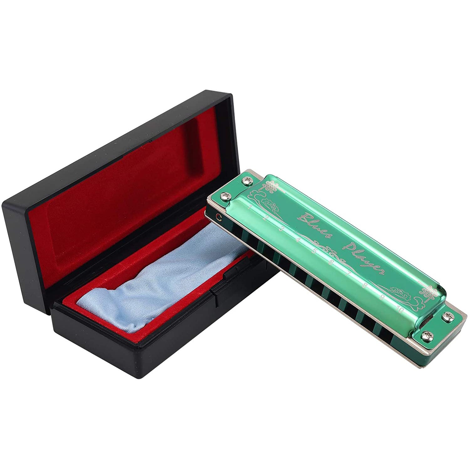 East top 10 Hole Professional Diatonic Blues Harmonica Key of C, Advanced Harmonicas For Adults, Professional Band Player and Students (T008Z) - Easttop harmonica