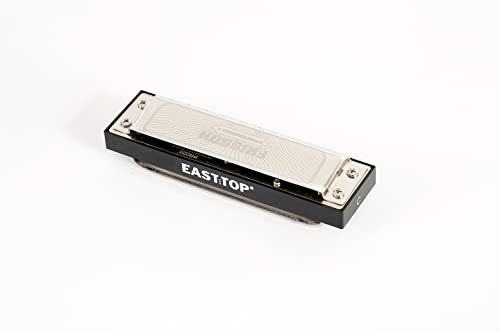 East top Upgrade Diatonic Blues Harmonica Key of C, 10 Holes 20 Tones Plastic Comb Mouth Organ Blues Harmonica For Adults, Beginners, Professionals and Students(PRO20) - Easttop harmonica
