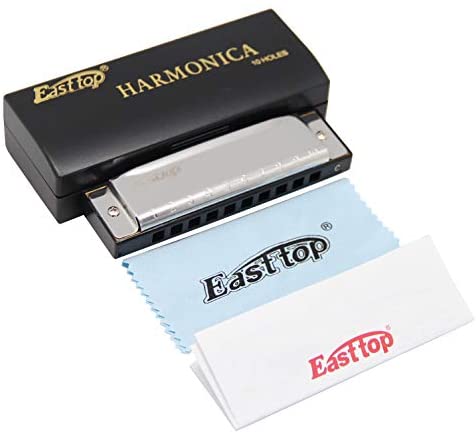 Armonica Diatonica Easttop 10 Fori In Do (C) - Blu Per Principianti E Professionisti Con Custodia - Foto 6