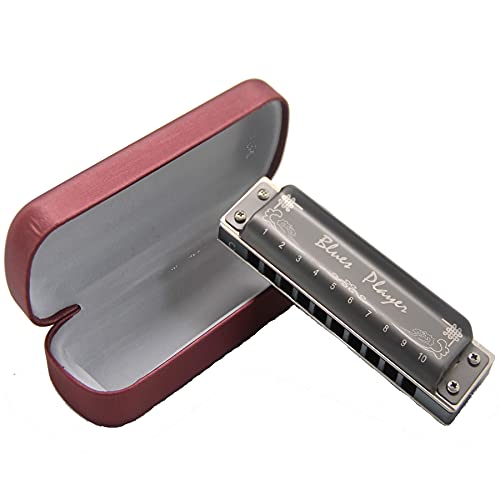 East top Upgrade Diatonic Harmonica C,10 Holes Aluminum Comb Diatonic