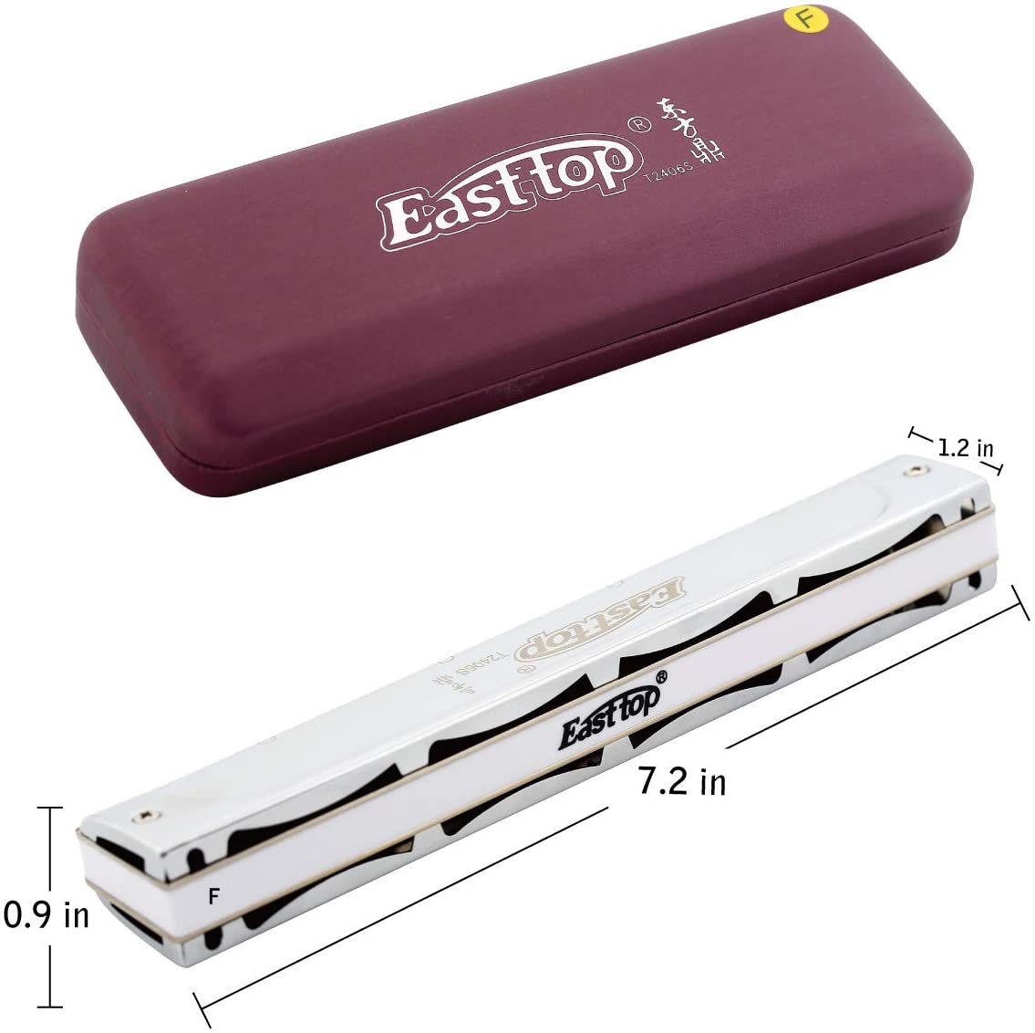 East top 24 Holes Professional Tremolo Harmonica Key of C, T2406S Harmoncia For Adults, Professional Band Player and Students - Easttop harmonica store