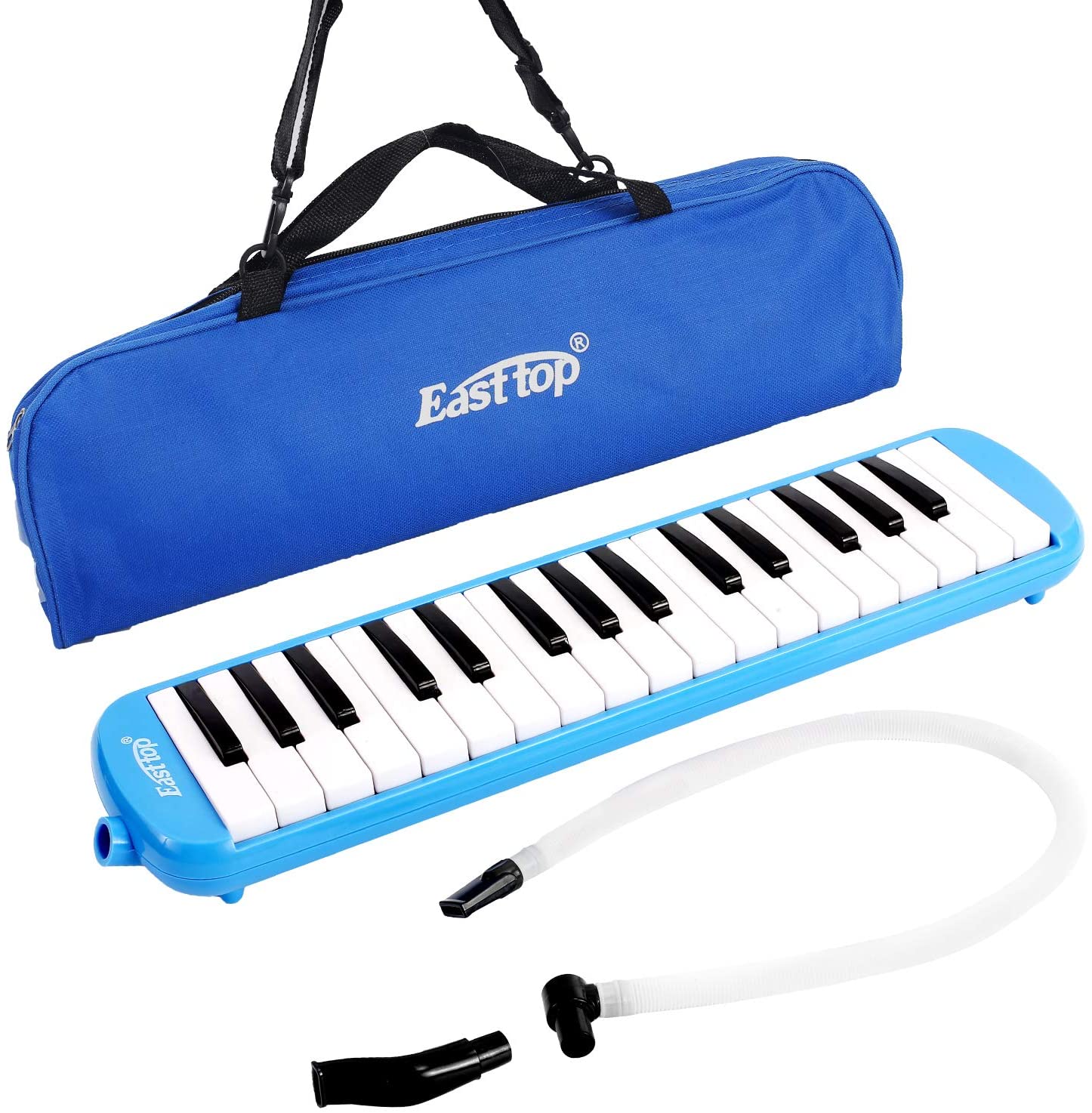East top 32-Key Professional Mouth Melodica, Instrument Mouth Keyboard Organ Melodica Set-Black - Easttop harmonica store