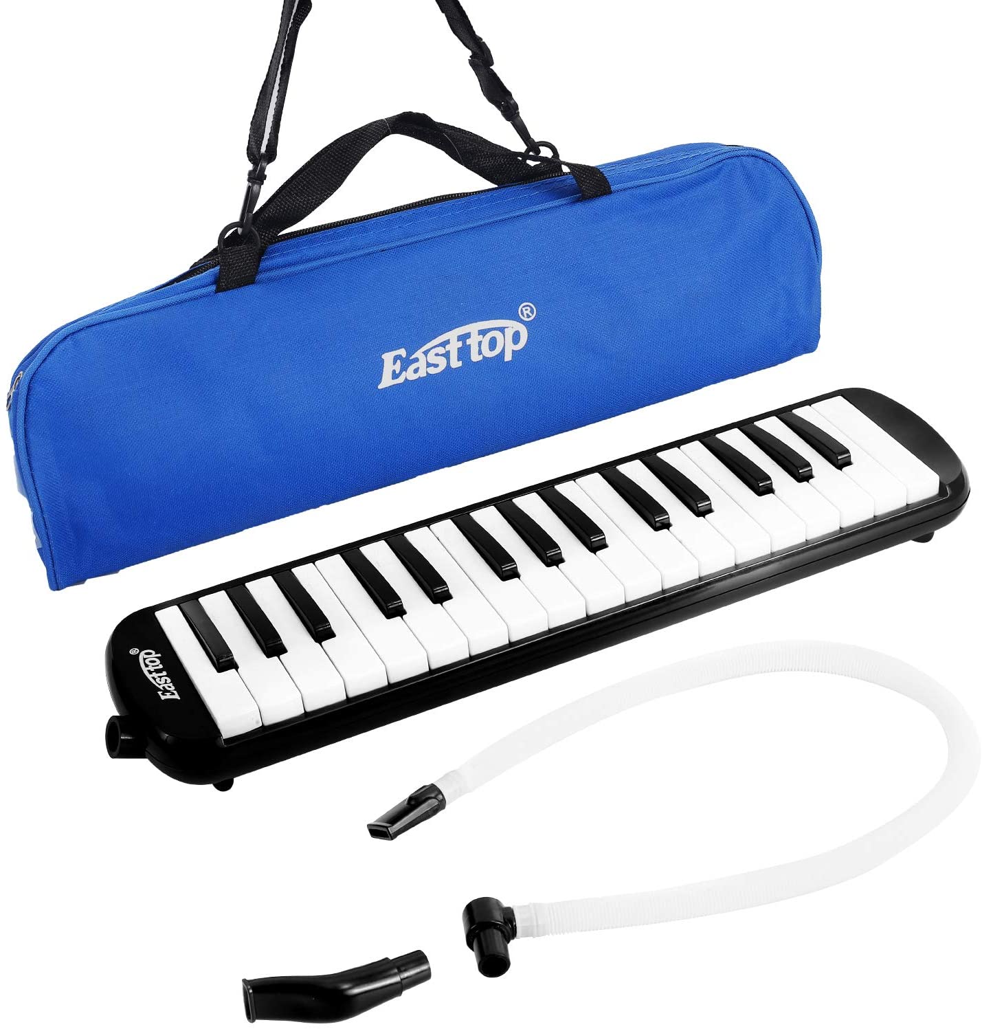 East top 32-Key Professional Mouth Melodica, Instrument Mouth Keyboard Organ Melodica Set-Black - Easttop harmonica store